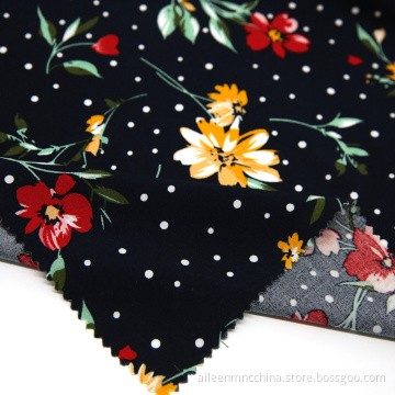 100%spun rayon print fabric for women cloth